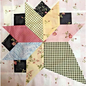 Vintage Quilt Pattern Templates Lot – Kansas Dugout & Bridal Bouquet (Nosegay)